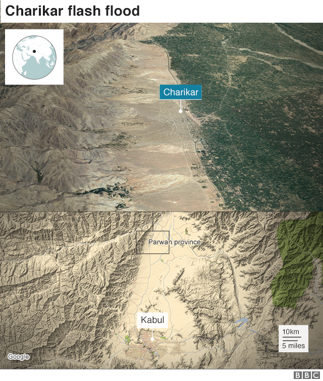 Map showing Charikar