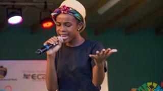 Rika Johnson performing