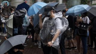 2019年7月31日,香港東區法院門外的抗議者