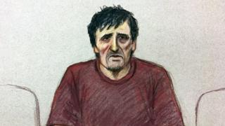 Court drawing of Darren Osborn