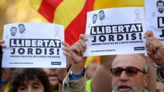 Protesta favor de los Jordis