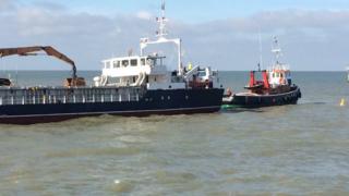 Cargo ship in Margate