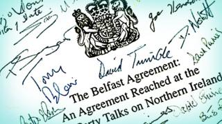 Front cover of the Good Friday Agreement