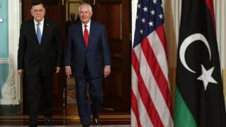 Tillerson, Sarraj, USA, Libye, Afrique, crisis, migrants