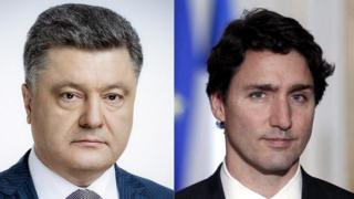 Президент Украины Петр Порошенко и премьер-министр Канады Джастин Трюдо