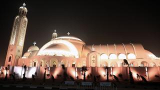 Muonekani wa kanisa kuu jimpya la coptic katika mji mkuu wa Cairo Misri