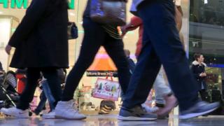 Crowds of shoppers