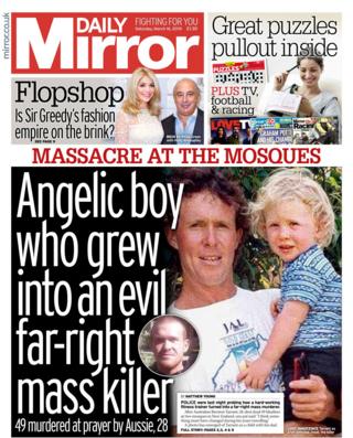 Daily Mirror front page