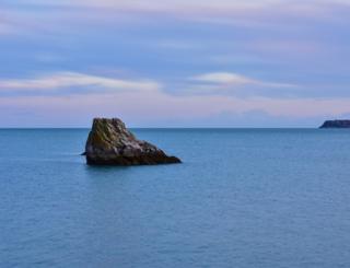 A rock in the sea
