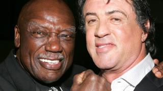 Tony Burton with Sylvester Stallone