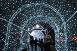 Lights over a tunnel