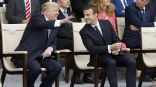 US President Donald Trump and French President Emmanuel Macron