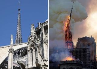 Scene of blaze in Paris