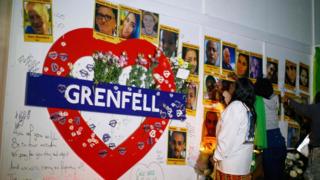 A memorial to Grenfell Tower