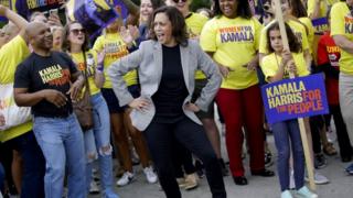 Kamala Harris dancing at Polk County Steak Fry