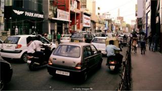 Engarrafamento em Bangalore, Índia
