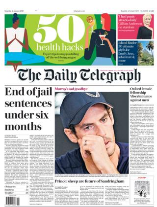 Daily Telegraph front page