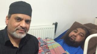 Sabir Daud with his son Azhar