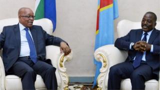 Le président Kabila en visite en Afrique du Sud.