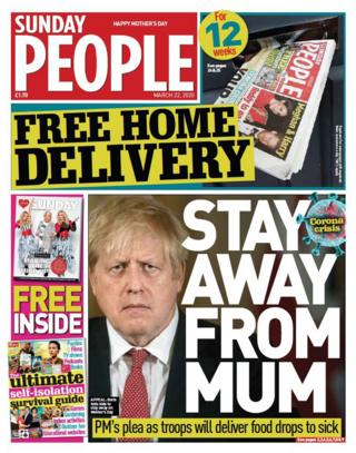Sunday People front page