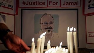A vigil for Jamal Khashoggi in the US