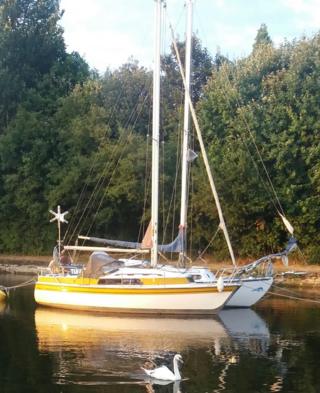 A boat on water
