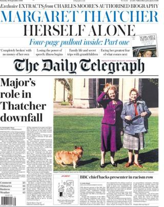 The Daily Telegraph's front page