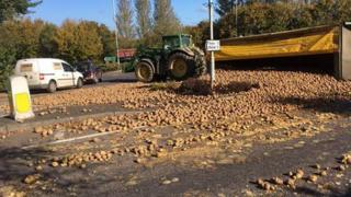Potatoes on the road
