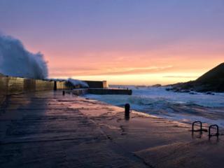 The pier at Collieston in Aberdeenshire