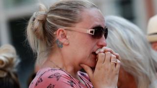 Woman at minute's silence