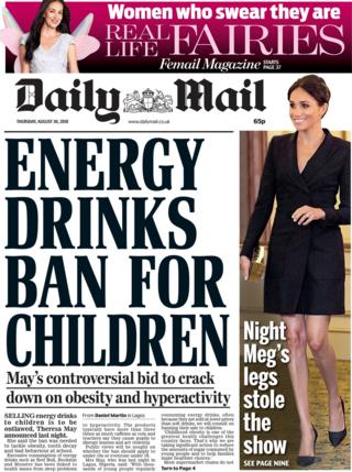 Image result for daily mail energy drinks ban for children"