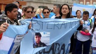 Protesta de los familiares de la tripulación del ARA San Juan