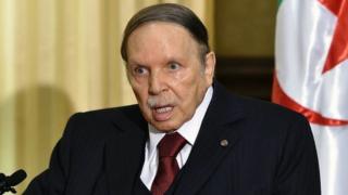 El presidente de Argelia, Abdelaziz Bouteflika, en una de sus pocas apariciones en público en 2016