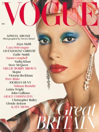 Передняя обложка британского Vogue декабрь 2017 года