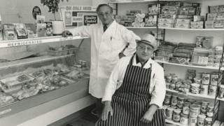 Arnold and Gabriel Krotosky of the Krotosky Butcher Shop