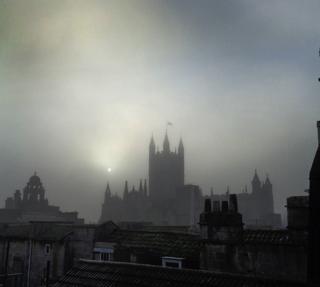 A foggy sunrise in Bath