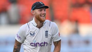 England captain Ben Stokes smiles after day four of the 1st Test Match between India and England at Rajiv Gandhi International Stadium on January 28, 2024 in Hyderabad, India.
