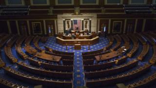 House of Representatives Chamber in the US Capitol building.
