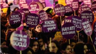 Türkiye'de gösteri yapan kadınlar