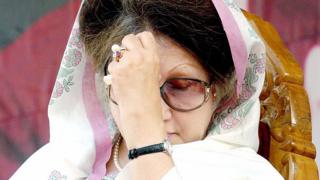 ২০ দলীয় জোটের প্রধান শরিক বিএনপির নেত্রী খালেদা জিয়া।