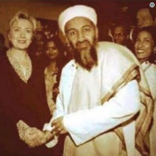 ہلیری کلنٹن اور اسامہ بن لادن کی جعلی تصویر