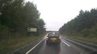 Dash cam footage of the incident