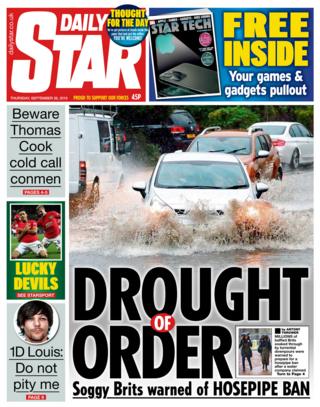 The Daily Star front page 26/09/19