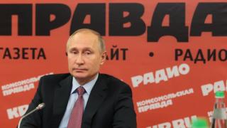 Владимир Путин на встрече с главными редакторами российских СМИ и информагентств в редакции "Комсомольской правды"