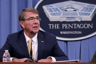 US Defense Secretary Ash Carter holds a news conference at the Pentagon 10 January 2017 in Arlington, VA