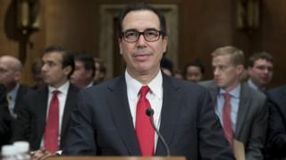 US Treasury Secretary Steve Mnuchin in Washington, DC, on 26 July 2017