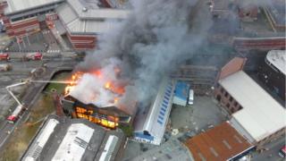 Strangeways fire from the air