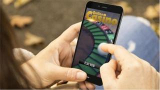 Mobile phone with gambling site