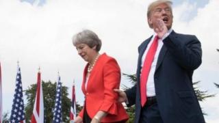 美國總統特朗普與英國首相文翠珊
