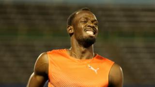 L'athlète jamaïcain fait sa dernière course d'un grand meeting d'athlétisme.